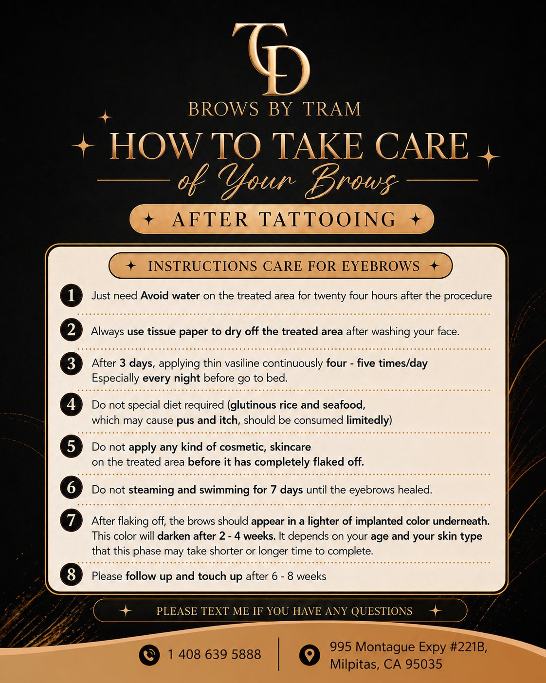How to take care of your brows - comprehensive aftercare instructions with 8 essential care tips for permanent makeup eyebrows